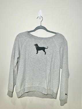 The Black Dog Light Gray Pullover with Logo Patch